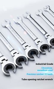 Khai Thác nhà máy bán 8-19 mét Heavy Duty dual-sử dụng cố định Head Open End Flare Nut linh hoạt Ống Ratchet cờ lê - Product Image 2