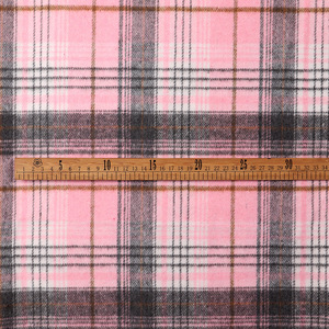 En stock – <span class=keywords><strong>Tissu</strong></span> brocart de <span class=keywords><strong>laine</strong></span> tissé style coréen semi-fin, résistant à l'abrasion, jaune, pour manteau femme, motif écossais, largeur 43/44 pouces - Product Image 3