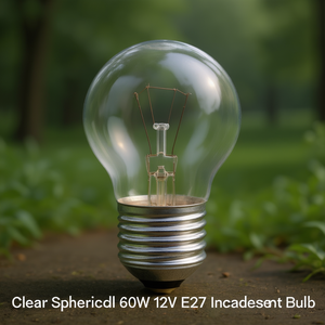Ampoule incandescente sphérique transparente 60W 12V E27 - Product Image 3