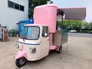 Tricycle électrique pour la vente de glaces, style rétro Ape, chariot mobile à 3 roues pour la vente de nourriture, entièrement équipé d'un congélateur - Product Image 1