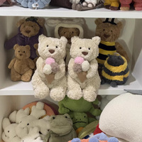 Sunmmer UK Peluche ultra douce style gelée ours tenant une crème glacée, style Barcelone, poupée apaisante, cadeau doux pour filles pour la Saint-Valentin