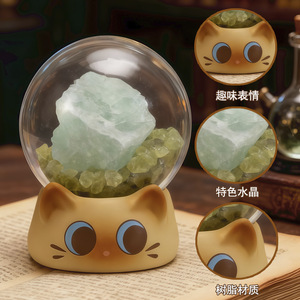 Figuras de Cristal Sorpresa de Yu Mo Craft, Mini Adorno de Gato, Regalo para Decoración del Hogar, Juguete Coleccionable - Product Image 4