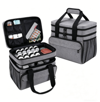 Sac de rangement pour médicaments en polyester à double couche, grande capacité, fermeture éclair verrouillable, organiseur de pilules, sac de transport pour médicaments de voyage