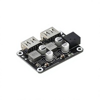 Placa de Desarrollo de Reducción de Voltaje para Carga Rápida Dual USB 6-30V12V24V a QC3.0 HWFCP para Carga de Teléfonos en el Coche