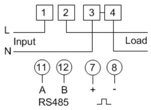 يادا YDM201D مرحلة واحدة 1 المرحلة 2 سلك RS485 Modbus RTU ac230 v عدادات الطاقة الرقمية لشحن التيار المتردد كومة - Product Image 4