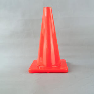 Esnek 18 inç 450mm trafik uyarı PVC yansıtıcı karayolu turuncu yumuşak plastik koni - Product Image 3