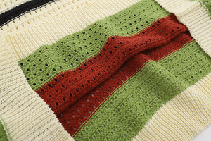 Fabrikpreis Hohlwellen-Streifen Modisches Design Gehäkelter Strickpullover für Herren Ärmelloser Pullover Herrenpullover - Product Image 5