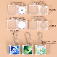 WEISHENG Anime Plastic Blank Jewel CD DIY Custom Favorite Song Blank Mini Acrylic CD Key Chain Idol NFC Music Album Box Case