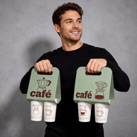 Gobelets en papier pour expresso personnalisés avec impression de marque, plusieurs options de taille, plusieurs options d'emballage, fournitures pour boissons d'hôtellerie