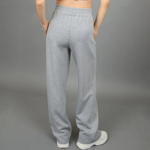 Vêtements de sport pour femmes sur mesure Tenue décontractée d'été Pantalon en molleton à jambes larges en coton mélangé plissé - Product Image 6