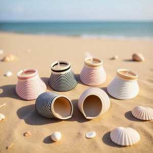 Visiere Bicolore con Parte Superiore Traforata, Cappello di Paglia Taglia Unica, 240 Pezzi, Rif. 31550 - Product Image 3