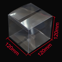 Boîte d'emballage transparente de qualité alimentaire, forme carrée 120x120x120mm, pour bonbons, biscuits, pâtisseries et cadeaux de gâteaux