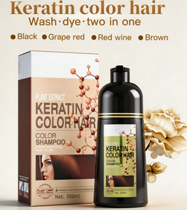 Crema Colorante per <span class=keywords><strong>Capelli</strong></span> con Estratti Vegetali e Cheratina, Tinta Temporanea Delicata Marrone <span class=keywords><strong>Chiaro</strong></span> Fai-da-Te - Product Image 2