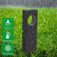Lampe solaire LED P65 étanche, type borne lumineuse, double face, pour jardin, allée, pelouse et aménagement paysager