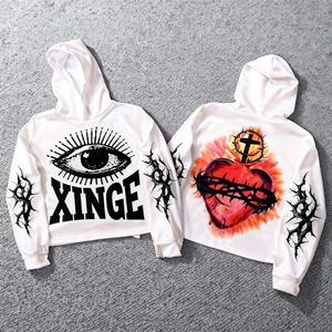 Sudadera con Capucha para Hombre, Estilo Urbano, Personalizada, con Estampado Digital de Gráficos de Ojos, Hombros Caídos, Corte Cuadrado, Informal - Product Image 1