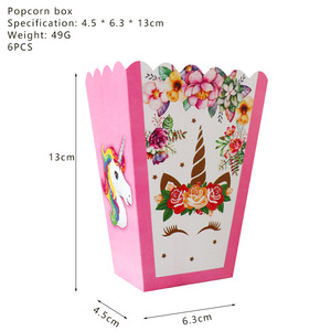 Hồng bán buôn Unicorn Đảng Bộ đồ ăn thiết lập dùng một lần giấy tấm, khăn ăn, cup Bộ đồ ăn, Unicorn tiệc sinh nhật trang trí - Product Image 3