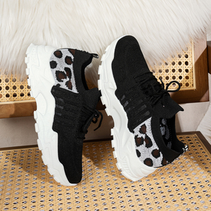 <span class=keywords><strong>Chaussures</strong></span> de course lumineuses en tricot respirant pour femmes, à semelle intérieure en EVA, personnalisables, décontractées, vente en gros - Product Image 5