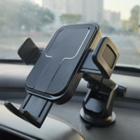Support de téléphone de voiture classique à poignée flexible avec ventouse télescopique rotative Support de téléphone pour pare-brise de voiture Tableau de bord
