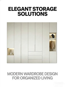 <span class=keywords><strong>Ensemble</strong></span> de 2 armoires identiques finition mate pour chambre – Meuble de rangement durable pour couple ou chambre d'amis - Product Image 2