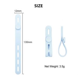 Silicone Reusable <b>Cable</b> Ties - Multipurpose Elastic Cord Organizer - Adjustable <b>Cable</b> Management Straps - Product Image 2