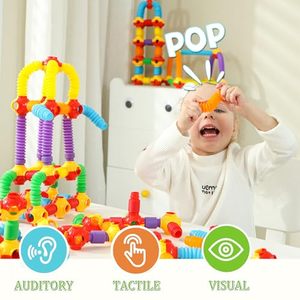 หลอดพลาสติกใช้ประสาทสัมผัสสำหรับเด็กคลายเครียดสีสันสดใสคลายเครียด - Product Image 6