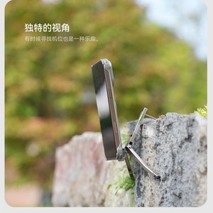 Foldable Triangular Phone MagSafe <b>Stand</b> Magnetic Desk Holder For <b>IPhone</b> Overhead Shooting Tripod - Product Image 4