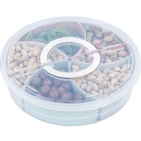 Plateau de drainage multifonctionnel en plastique transparent pour fruits et noix, avec couvercle compartimenté, hermétique, compatible micro-ondes, étanche et écologique pour la cuisine