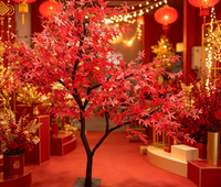 Plantes artificielles Kraken haut de gamme, grand arbre d'érable rouge de style japonais, décorations florales durables, résistantes aux UV et au feu