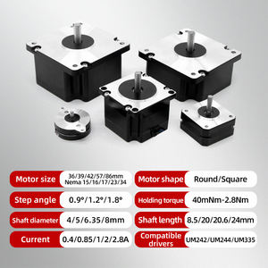 UMOT ad alta precisione grande coppia 36/39/42/57/86mm Nema15/16/17/23/34 rotondi/sottili ibridi rotanti piccoli Micro motori passo - Product Image 3
