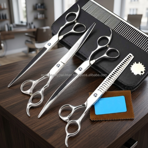 ASAP Dog Grooming Scissors <b>Set</b> Right-Handed Long Handle Stainless Steel Comfortable Handle Durable Razor Edge Hand Cutting - Product Image 2