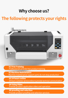 Printer DTF Desktop Dual-Head KECAI A3 XP600/I1600 Thermal Transfer Flatbed 30CM untuk Pakaian dan Kostum