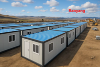 Conteneur d'hébergement d'urgence, maison préfabriquée en structure acier, cabine modulaire pour les secours en cas de catastrophe, camp de réfugiés