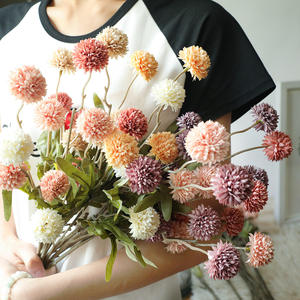 Meilleur prix pas cher pour une fleur <span class=keywords><strong>de</strong></span> chrysanthème en soie, pompon, 5 têtes, tige, pissenlit artificiel pour la décoration <span class=keywords><strong>de</strong></span> la maison - Product Image 5