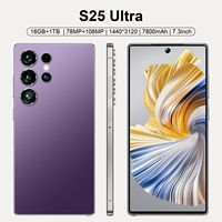 Véritable Haute Qualité 2025 TOP S25 Ultra Global GPS Android 15 Débloqué 5G 16GB + 1TB Deca Core CPU HD Longue Veille Téléphones Mobiles