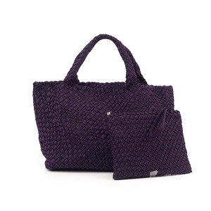 <span class=keywords><strong>Sac</strong></span> à main en néoprène tressé à la main, sacs de supermarché, de grande capacité, fourre-tout de <span class=keywords><strong>plage</strong></span>, tissé, nouvelle collection - Product Image 3