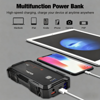 Démarreur de Voiture 12V 22000mAh à Pic 2000A, Batterie Externe QC3.0 30W avec Écran Numérique LED, Certifié CE pour Camions, VUS et Urgences