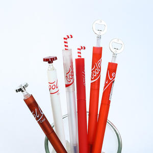 Bolígrafo Creativo Borrable con Diseño de Coca-Cola para Niños Escolares y Oficina, con Abrebotellas y Pajita en la Parte Superior - Product Image 4