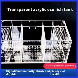 초고투명 LED 조명 수조 어항 물 펌프 거실용 소형 탁상 베타 탱크 다중 분리 여과 - Product Image 2