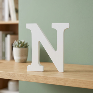 Décorations en bois écologiques en forme de lettre N majuscule anglaise pour projets d'art et d'artisanat pour enfants, bricolage - Product Image 4