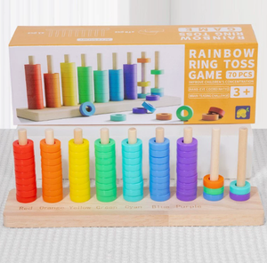 Jeu d'empilage et d'association en bois coloré avec perles pour l'éducation précoce, support de <span class=keywords><strong>calcul</strong></span> amusant pour la maternelle, jouet éducatif pour enfants - Product Image 5