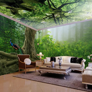 Mural de Papel Tapiz con Diseño de Bosque Fantástico, Bosque Primitivo, Tridimensional, para Decoración de Habitaciones de Hotel, Dormitorios y Espacios Interiores - Product Image 2