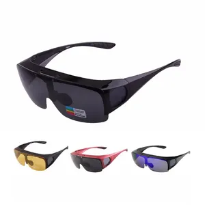 Üçlü pencereler geniş görüş yarım jant UV400 polarize moda fitover güneş gözlüğü