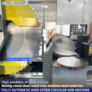 High-Speed Volautomatische Cirkelzaag <span class=keywords><strong>Machine</strong></span> Voor Roestvrij Staal & Metalen Bar Snijden Uitgerust Met Plc Pomp Motor - Product Image 2