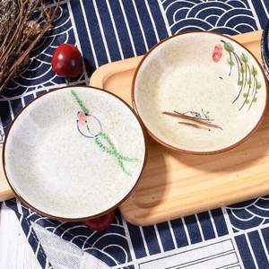 Vaisselle en céramique à motifs vintage de style japonais, assiette en porcelaine pour hôtel et maison - Product Image 4