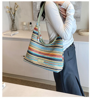 2024 mode à la mode pailles rotin tissé plage pochette sac à main femmes fronde bandoulière grande épaule Shopping Hobo sac