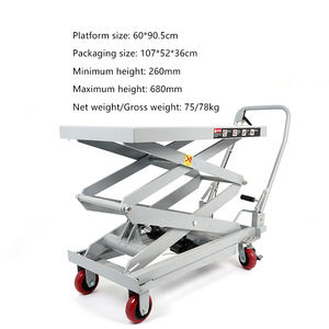 Plataforma Elevadora Hidráulica de Tijera, Soporte de Transmisión, 1.5 m, Capacidad de 500 kg, Mesa Elevadora <span class=keywords><strong>Manual</strong></span> - Product Image 4