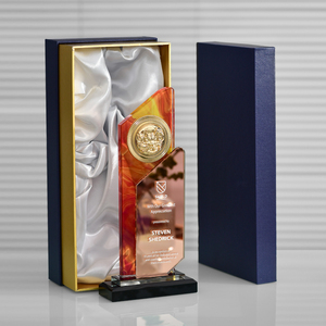 अनुकूलित रचनात्मक धातु पदक क्रिस्टल ट्रॉफी के साथ उत्कृष्ट स्टाफ मानद बिक्री चैंपियन पुरस्कार - Product Image 5