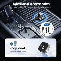 Adaptador USB Inalámbrico Mini CarPlay, Conexión Rápida BT WIFI, Plug & Play, Convierte CarPlay Cableado de Fábrica a Inalámbrico para iPhone
