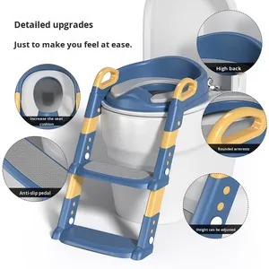 Foldable Kids Toilet Ladder Seat with Handles Portable Plastic Toddler <b>Training</b> <b>Potty</b> - Product Image 4