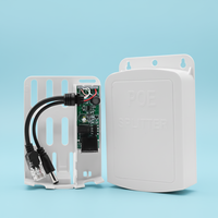 Répartiteur PoE 10/100 Mbps en plastique étanche pour extérieur, non isolé, 48V vers 12V 1.2A, pour caméra réseau IP